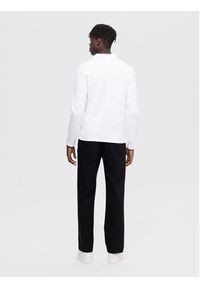 Selected Homme Polo 16090424 Biały Slim Fit. Typ kołnierza: polo. Kolor: biały. Materiał: bawełna #3