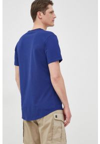 G-Star RAW - G-Star Raw t-shirt bawełniany D21198.336 z nadrukiem. Okazja: na co dzień. Kolor: niebieski. Materiał: bawełna. Wzór: nadruk. Styl: casual #2