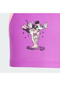 Adidas - Bikini adidas x Disney Minnie and Daisy. Kolor: fioletowy. Materiał: materiał. Wzór: motyw z bajki