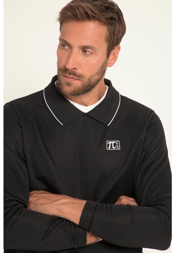 JAY-PI - Męska Bluza FLEXNAMIC® Odzież golfowa kołnierzyk polo. Typ kołnierza: polo. Kolekcja: plus size. Kolor: czarny. Materiał: poliester, materiał. Sport: golf