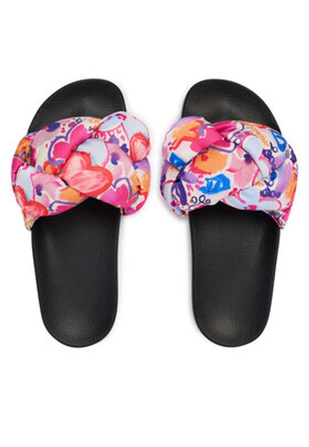 Love Moschino - LOVE MOSCHINO Klapki JA28312G0OIW465A Kolorowy. Materiał: materiał. Wzór: kolorowy