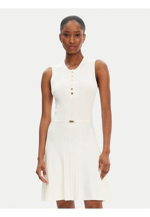 Marciano Guess Sukienka dzianinowa 5GGK26 5874Z Écru Regular Fit. Materiał: wiskoza