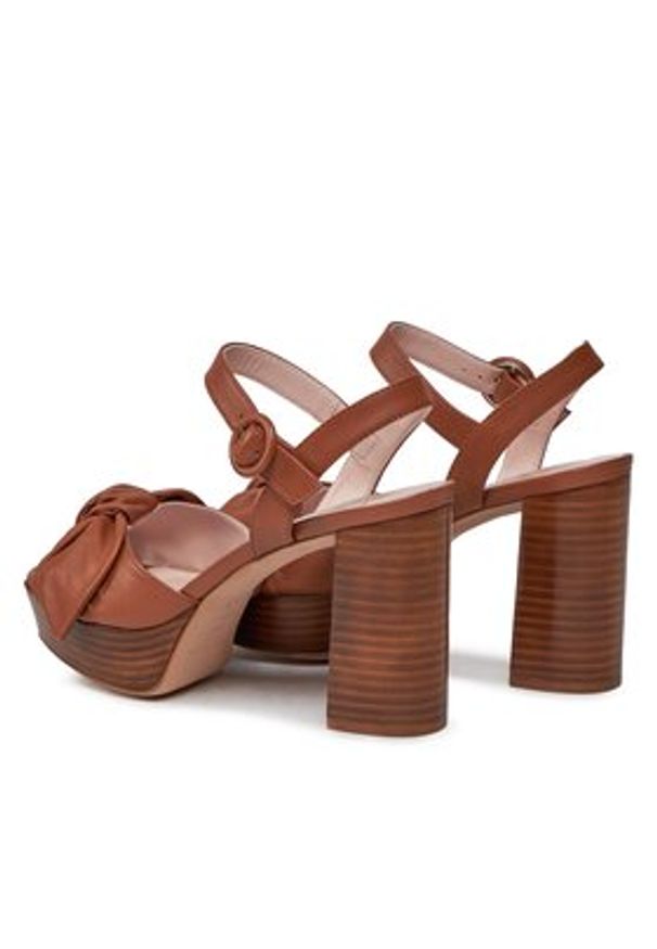 Ted Baker Sandały 263175 Brązowy. Kolor: brązowy. Materiał: skóra