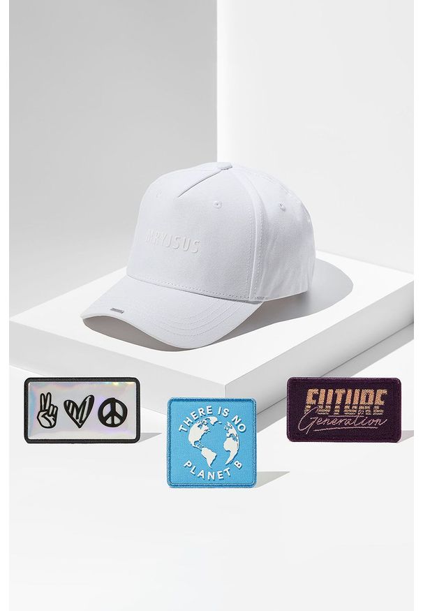 Next Generation Headwear - Next generation headwear - Czapka. Kolor: biały. Materiał: bawełna. Wzór: aplikacja