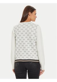 Liu Jo Sport Sweter TF4228 MS63L Biały Regular Fit. Kolor: biały. Materiał: syntetyk. Styl: sportowy