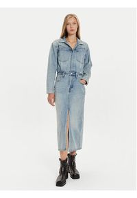 Levi's® Sukienka jeansowa Western 0002Q-0000 Niebieski Regular Fit. Kolor: niebieski. Materiał: bawełna #5