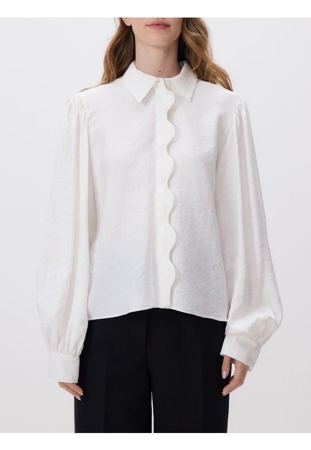 Reserved - Koszula z modalem - złamana biel. Materiał: tkanina