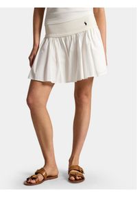 Polo Ralph Lauren Spódnica mini 211A12965002 Biały Regular Fit. Kolor: biały. Materiał: bawełna #1