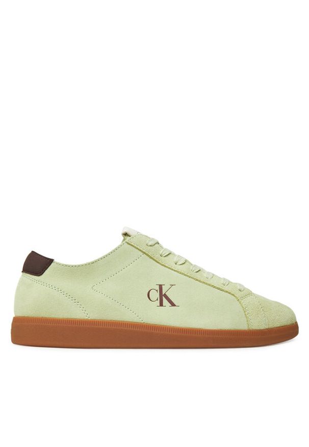Calvin Klein Jeans Sneakersy Low Profile Cupsole Su Zielony. Kolor: zielony. Materiał: zamsz, skóra