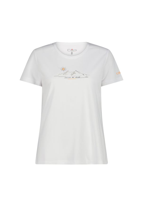 Koszulka damska turystyczna CMP 38T6656. Kolor: biały. Sport: turystyka piesza
