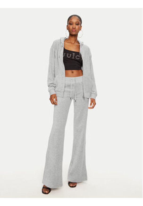Juicy Couture Bluza Halan JCWAS24342 Szary Oversize. Kolor: szary. Materiał: syntetyk