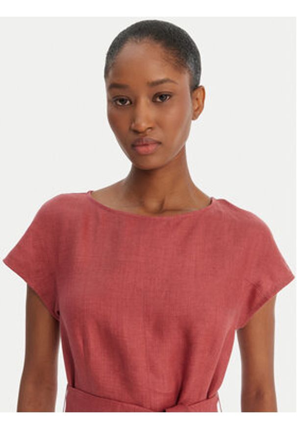 Weekend Max Mara Sukienka letnia Esordio 2615221052 Czerwony Regular Fit. Kolor: czerwony. Materiał: len. Sezon: lato