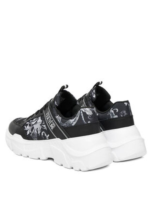 Versace Jeans Couture Sneakersy 79YA3SC2 Czarny. Kolor: czarny. Materiał: skóra