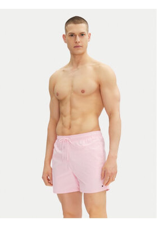TOMMY HILFIGER - Tommy Hilfiger Szorty kąpielowe UM0UM03477 Różowy Regular Fit. Kolor: różowy. Materiał: syntetyk
