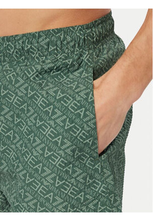 EA7 Emporio Armani Szorty kąpielowe 7M001677 AF21249 M7130 Zielony Regular Fit. Kolor: zielony. Materiał: syntetyk