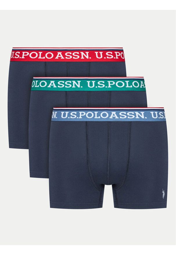 U.S. Polo Assn. Komplet 3 par bokserek MUP4078 Granatowy. Kolor: niebieski. Materiał: bawełna