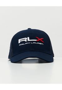 Ralph Lauren - RALPH LAUREN - Granatowa czapka z daszkiem RLX. Kolor: niebieski. Materiał: tkanina. Wzór: napisy #3