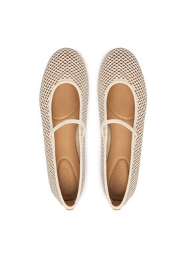 Lauren Ralph Lauren - LAUREN RALPH LAUREN Baleriny Jayna 802P04176004 Biały. Kolor: biały. Materiał: skóra