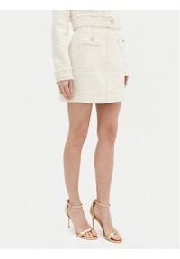 Guess Spódnica mini W5RD63 WGW82 Beżowy Regular Fit. Kolor: beżowy. Materiał: syntetyk #1
