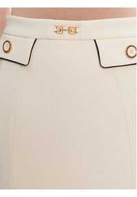 Elisabetta Franchi Spódnica mini GO-T03-51E2 Écru Regular Fit. Materiał: syntetyk #4