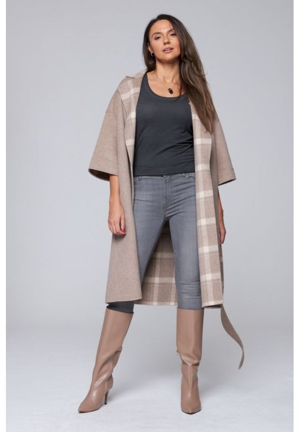 DIEGO M Płaszcz damski w kolorze taupe, Rozmiar 38 EU - 42 IT. Kolor: szary