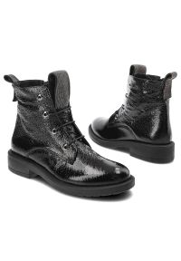 Czarne Botki Venezia Skórzane Buty Damskie. Okazja: do pracy, na co dzień. Kolor: czarny. Materiał: skóra. Styl: klasyczny, casual, elegancki #8