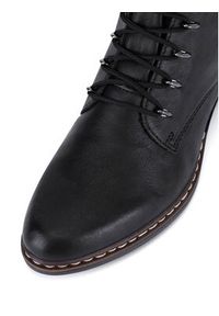 Rieker Trzewiki Y0800-00 Czarny. Kolor: czarny. Materiał: materiał #2