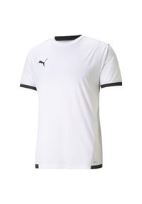 Koszulka męska Puma teamLIGA Jersey. Kolor: biały, wielokolorowy, czarny. Materiał: jersey #1