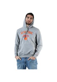 Mitchell & Ness - Bluza z kapturem New York Knicks. Typ kołnierza: kaptur. Kolor: szary. Sport: koszykówka #1