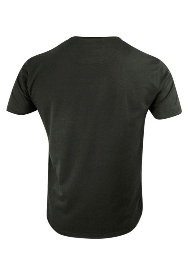 Brave Soul - T-Shirt (Koszulka) Zielony, Khaki Bez Nadruku, Okrągły Dekolt, Postrzępione Brzegi BRAVE SOUL- Męski. Okazja: na co dzień. Kolor: brązowy, wielokolorowy, zielony. Materiał: bawełna. Styl: casual