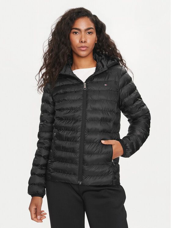 Czarna kurtka przejściowa TOMMY HILFIGER 8720644271803