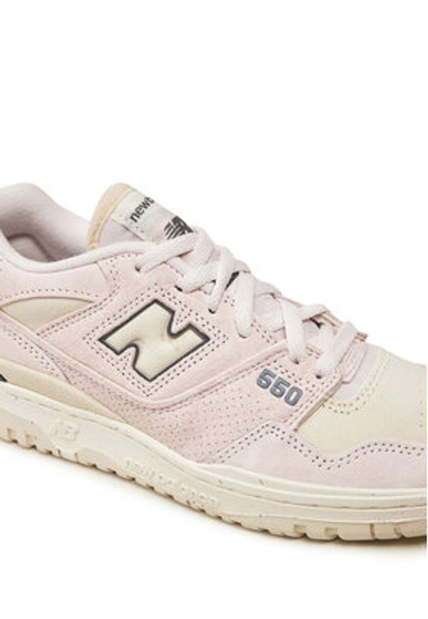 New Balance Sneakersy BBW550RC Różowy. Kolor: różowy. Materiał: zamsz, skóra