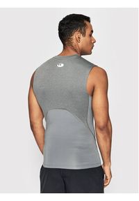 Under Armour Tank top HeatGear® 1361522 Szary Slim Fit. Kolor: szary. Materiał: syntetyk #4