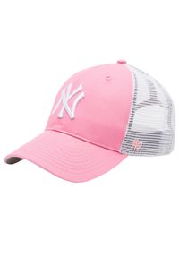 47 Brand - Czapka z daszkiem damska MLB New York Yankees Branson Cap. Kolor: różowy. Materiał: bawełna, poliester #1