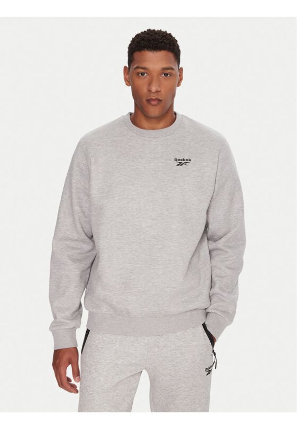 Reebok Bluza RK25154CCM Szary Regular Fit. Kolor: szary. Materiał: syntetyk, bawełna