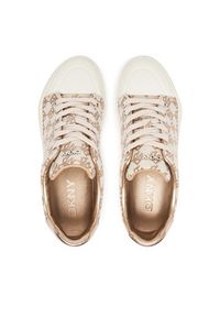 DKNY Trampki York Lace UP Sneak K2533982 Beżowy. Kolor: beżowy. Materiał: materiał