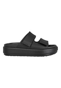 Klapki damskie Crocs Brooklyn Luxe. Kolor: czarny. Materiał: materiał, syntetyk