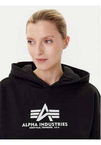 Alpha Industries Bluza Basic 258040 Czarny Regular Fit. Kolor: czarny. Materiał: bawełna #5