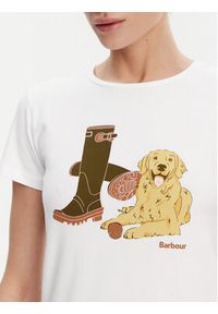 Barbour T-Shirt Rowen LTS0668WH11 Biały Regular Fit. Kolor: biały. Materiał: bawełna #5