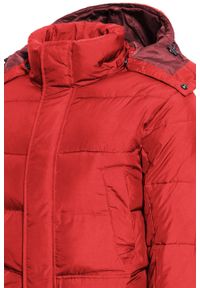 Lee - LEE PUFFER JACKET MĘSKA KURTKA ZIMOWA WARP RED L87XUMKG. Typ kołnierza: kaptur. Materiał: sztruks, poliester, materiał, puch. Długość rękawa: długi rękaw. Długość: długie. Sezon: zima. Styl: klasyczny #7