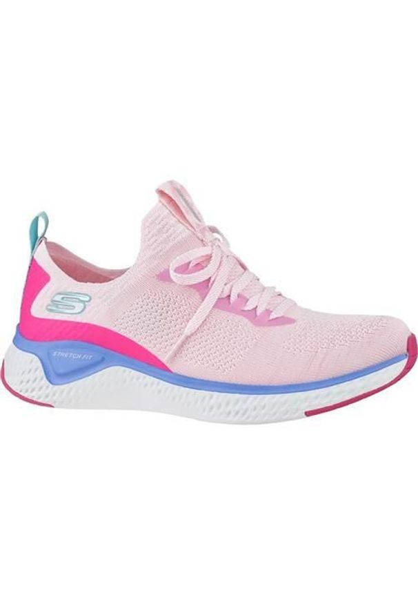 skechers - Buty do chodzenia damskie Skechers Solare Fuse. Zapięcie: sznurówki. Kolor: biały, różowy, wielokolorowy. Materiał: materiał, tkanina, syntetyk. Szerokość cholewki: normalna. Sport: turystyka piesza