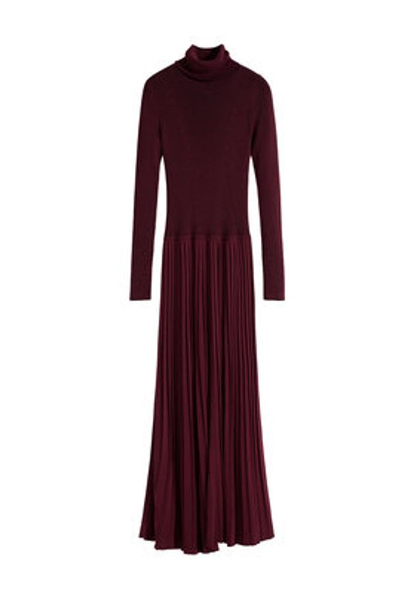 Desigual Sukienka dzianinowa Sigritt 25WWVF09 Bordowy Slim Fit. Kolor: czerwony. Materiał: wiskoza