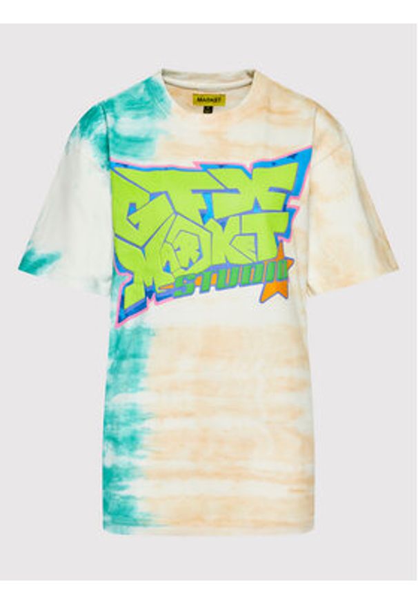 Market T-Shirt Unisex Studio Tie Dye 399001076 Kolorowy Relaxed Fit. Materiał: bawełna. Wzór: kolorowy
