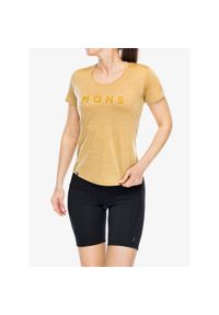 MONS ROYALE - Koszulka merino damska Mons Royale Zephyr Merino Cool Tee. Kolor: żółty