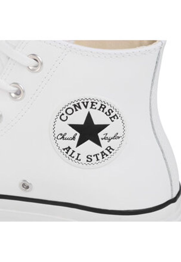 Converse Trampki Chuck Taylor All Star Lift Clean Hi 561676C Biały. Kolor: biały. Materiał: skóra