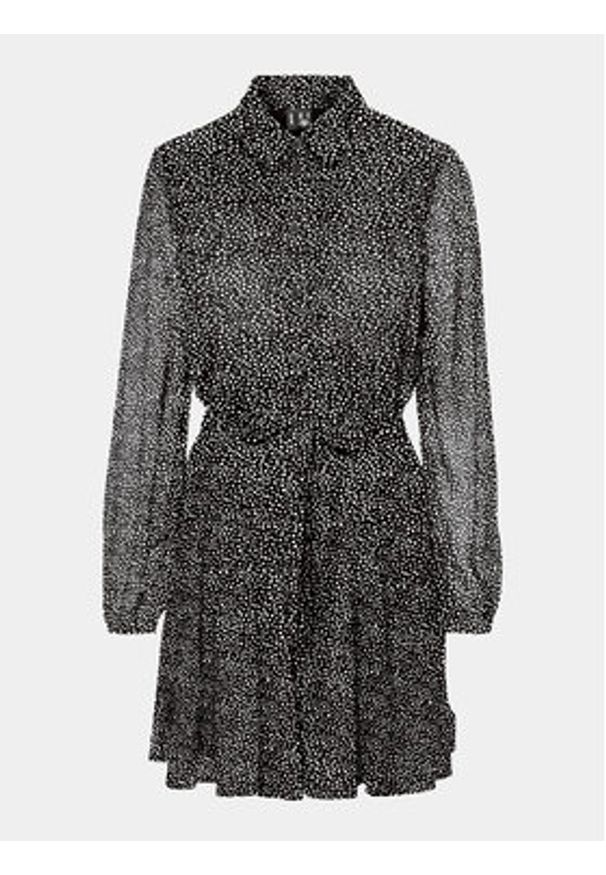 Vero Moda Sukienka koszulowa 10299195 Czarny Regular Fit. Kolor: czarny. Materiał: syntetyk. Typ sukienki: koszulowe