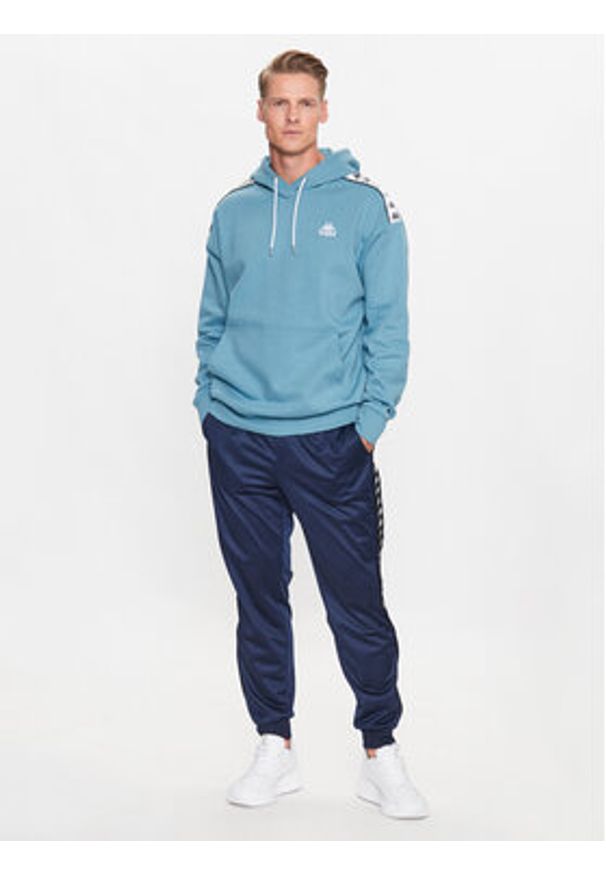 Kappa Bluza 313007 Niebieski Regular Fit. Kolor: niebieski. Materiał: bawełna