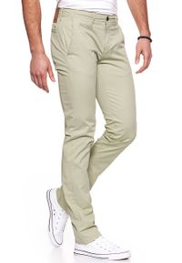 Wrangler - WRANGLER SPODNIE MĘSKIE CHINO CAMEL W14LOO49J. Materiał: materiał #3