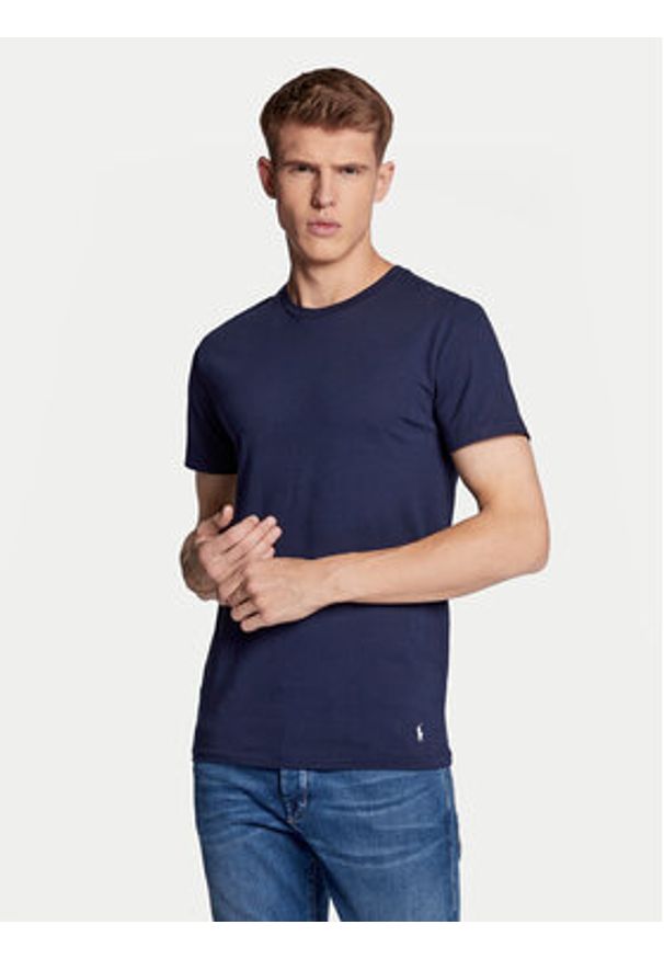 Polo Ralph Lauren Komplet 3 t-shirtów 714830304015 Granatowy Regular Fit. Typ kołnierza: polo. Kolor: niebieski. Materiał: bawełna