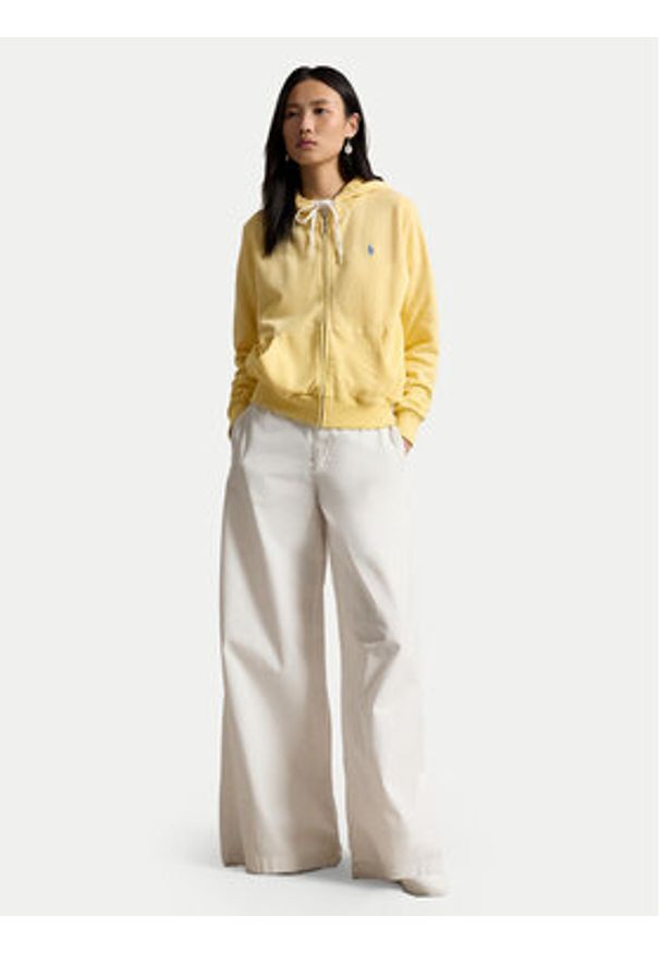 Polo Ralph Lauren Bluza 211971693502 Żółty jasny Relaxed Fit. Typ kołnierza: polo. Kolor: żółty. Materiał: bawełna